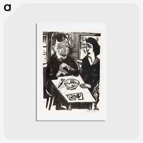 アートポストカード-Old and Young Woman - エルンスト ルートヴィヒ キルヒナー Postcard.