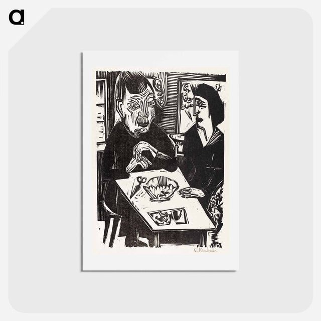 アートポストカード-Old and Young Woman - エルンスト ルートヴィヒ キルヒナー Postcard.