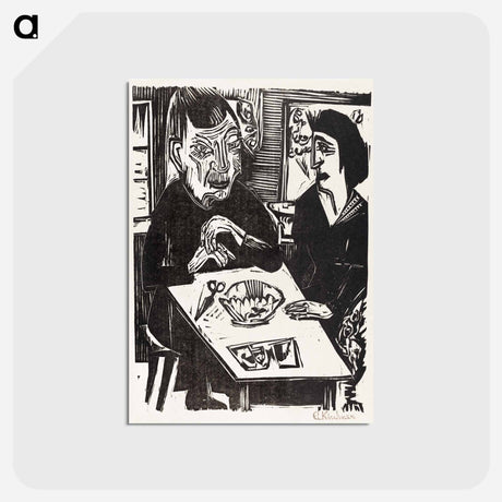 アートポストカード-Old and Young Woman - エルンスト ルートヴィヒ キルヒナー Postcard.