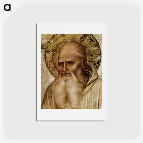 アートポストカード-St Romuald (detail of Crucifixion) - フラ アンジェリコ Postcard.
