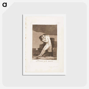 アートポストカード-Love and Death - フランシスコ デ ゴヤ Postcard.