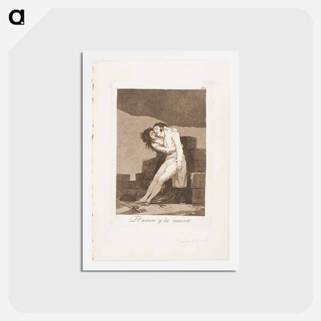 アートポストカード-Love and Death - フランシスコ デ ゴヤ Postcard.