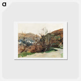 アートポストカード-Spanish Landscape - ジョン シンガー サージェント Postcard.