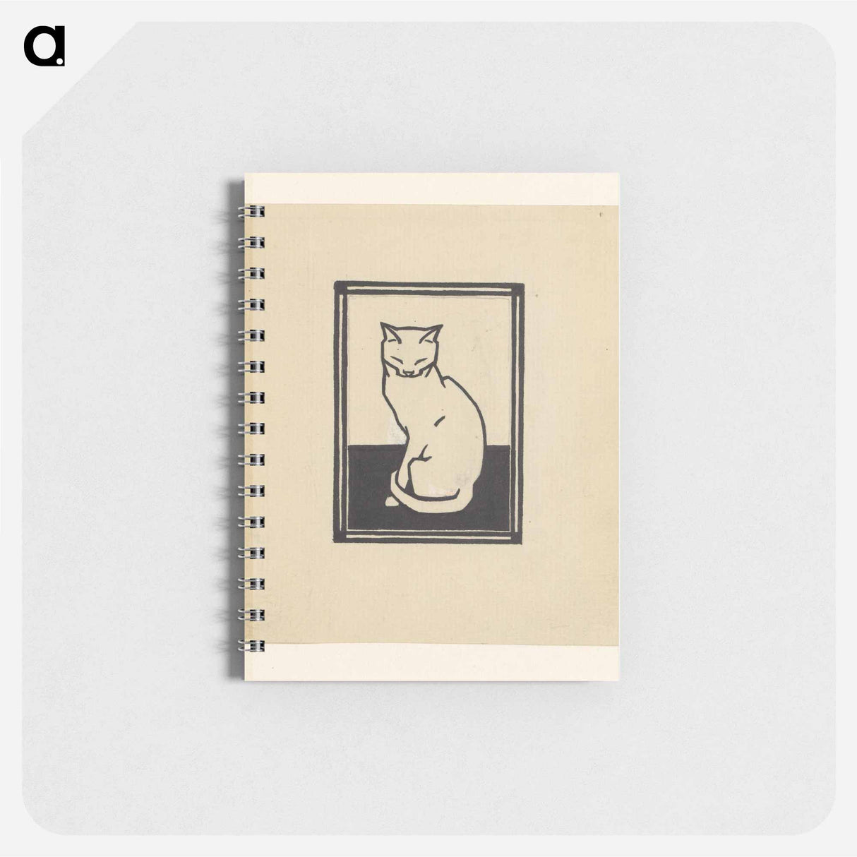 Zittende kat met gesloten ogen - ユリー デ フラーハ Memo.