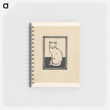 Zittende kat met gesloten ogen - ユリー デ フラーハ Memo.