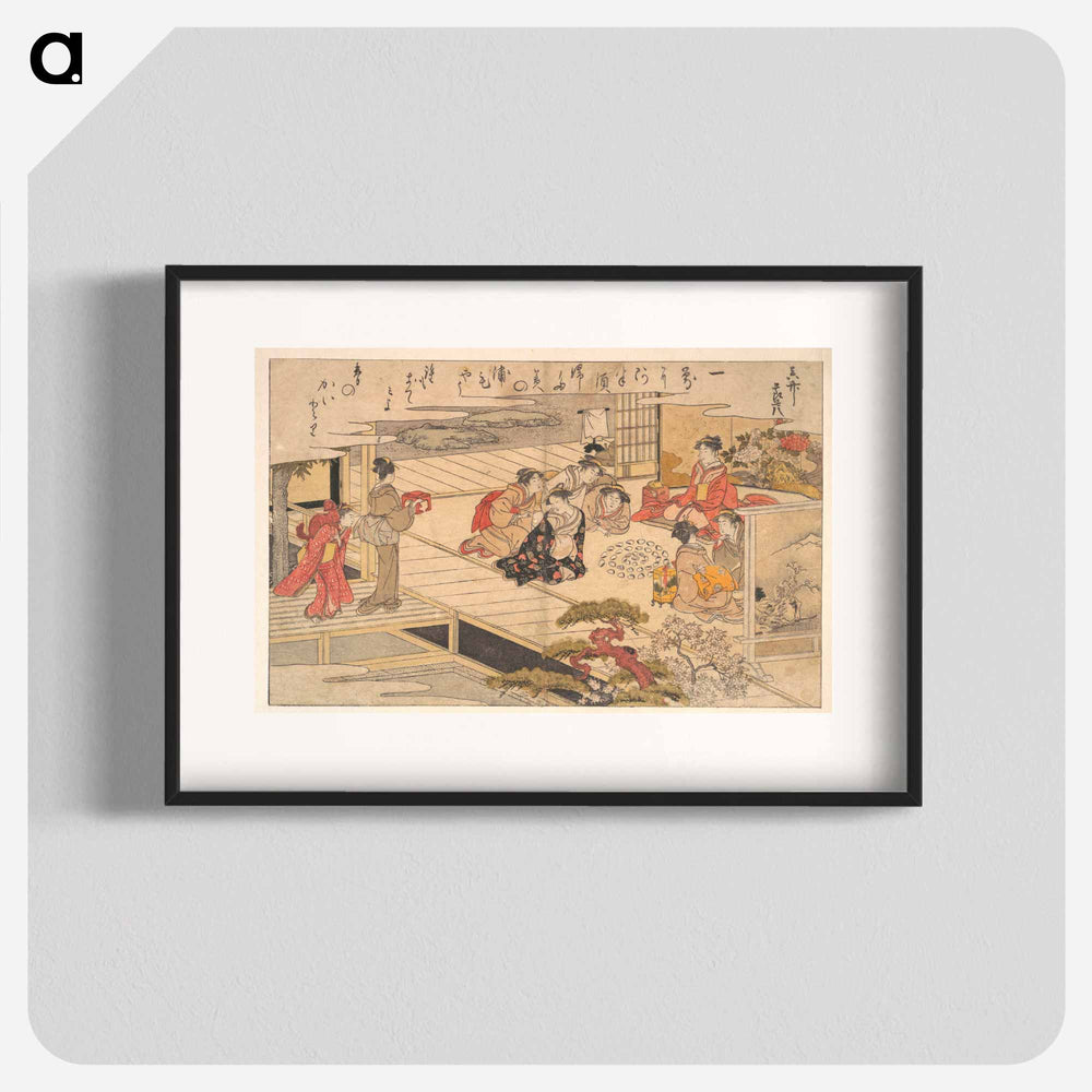 Girls Playing a Game with Shells - 喜多川 歌麿 Poster.