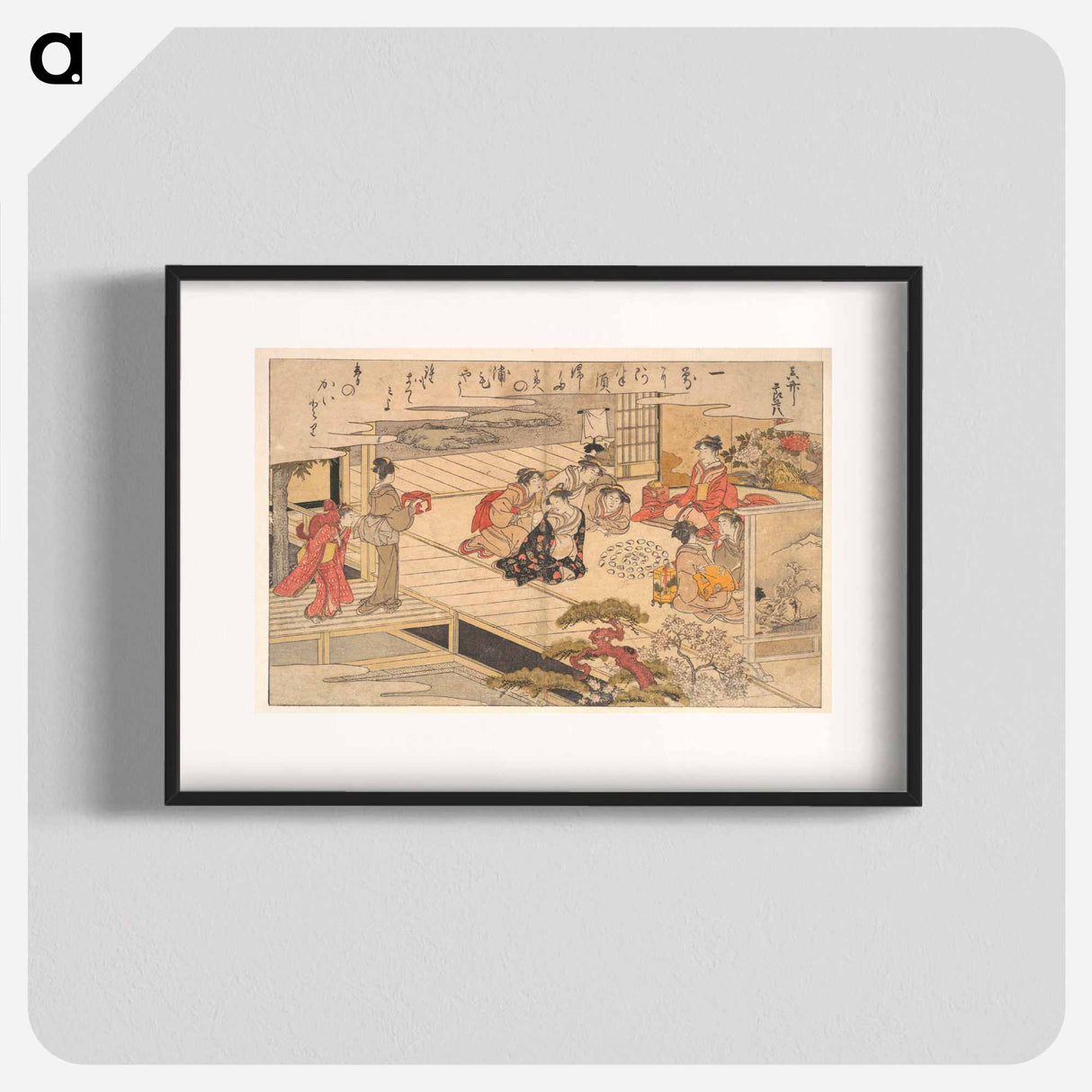 Girls Playing a Game with Shells - 喜多川 歌麿 Poster.