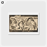 アートポストカード-A Horse and Birds - ポール ゴーギャン Postcard.