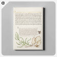 アートパネル-House Fly, Lavender Cotton, and Money Plant from Mira Calligraphiae Monumenta
 - 書道のお手本 Canvas.