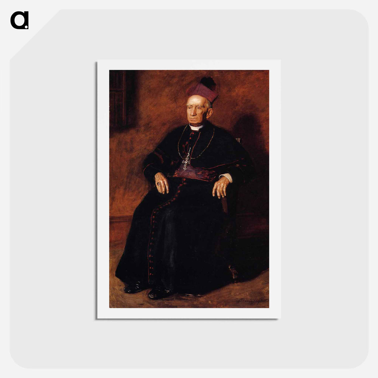 アートポストカード-Archbishop William Henry Elder - トーマス エイキンズ Postcard.