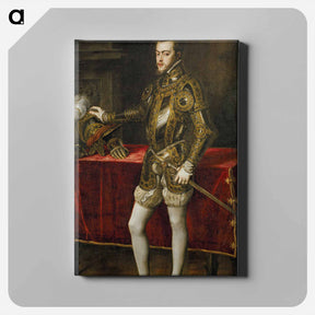 アートパネル-Philipp II, as Prince - ティツィアーノ ヴェチェッリオ Canvas.