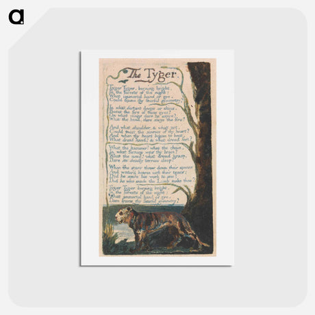 アートポストカード-The Tyger - ウィリアム ブレイク Postcard.