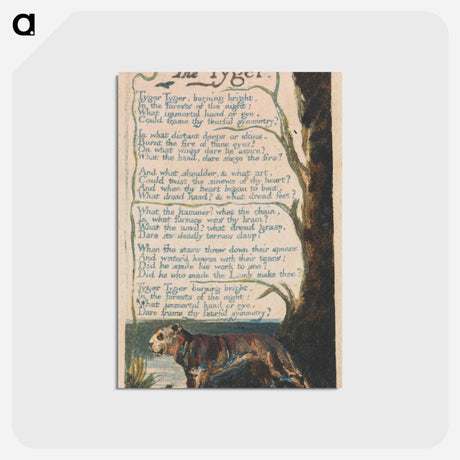 アートポストカード-The Tyger - ウィリアム ブレイク Postcard.