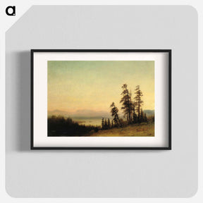 アートポスター-Landscape With Deer - アルバート ビアスタット Poster.