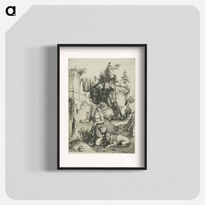 アートポスター-St. Jerome Penitent in the Wilderness - アルブレヒト デューラー Poster.