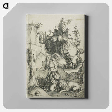 St. Jerome Penitent in the Wilderness - アルブレヒト デューラー Canvas.