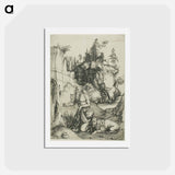 アートポストカード-St. Jerome Penitent in the Wilderness - アルブレヒト デューラー Postcard.