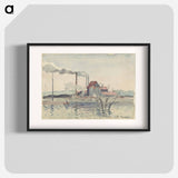 Factory on the Oise at Pontoise - Camille Pissarro Poster.