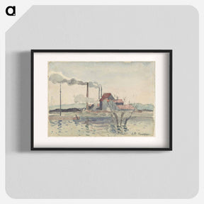 アートポスター-Factory on the Oise at Pontoise - カミーユ ピサロ Poster.