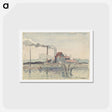 アートポストカード-Factory on the Oise at Pontoise - カミーユ ピサロ Postcard.