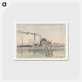 アートポストカード-Factory on the Oise at Pontoise - カミーユ ピサロ Postcard.