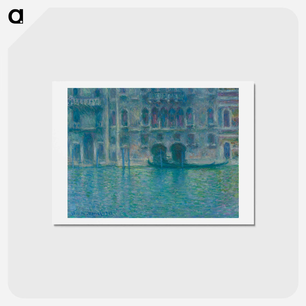 Claude Monet's Palazzo da Mula, Venice - クロード モネ Postcard.