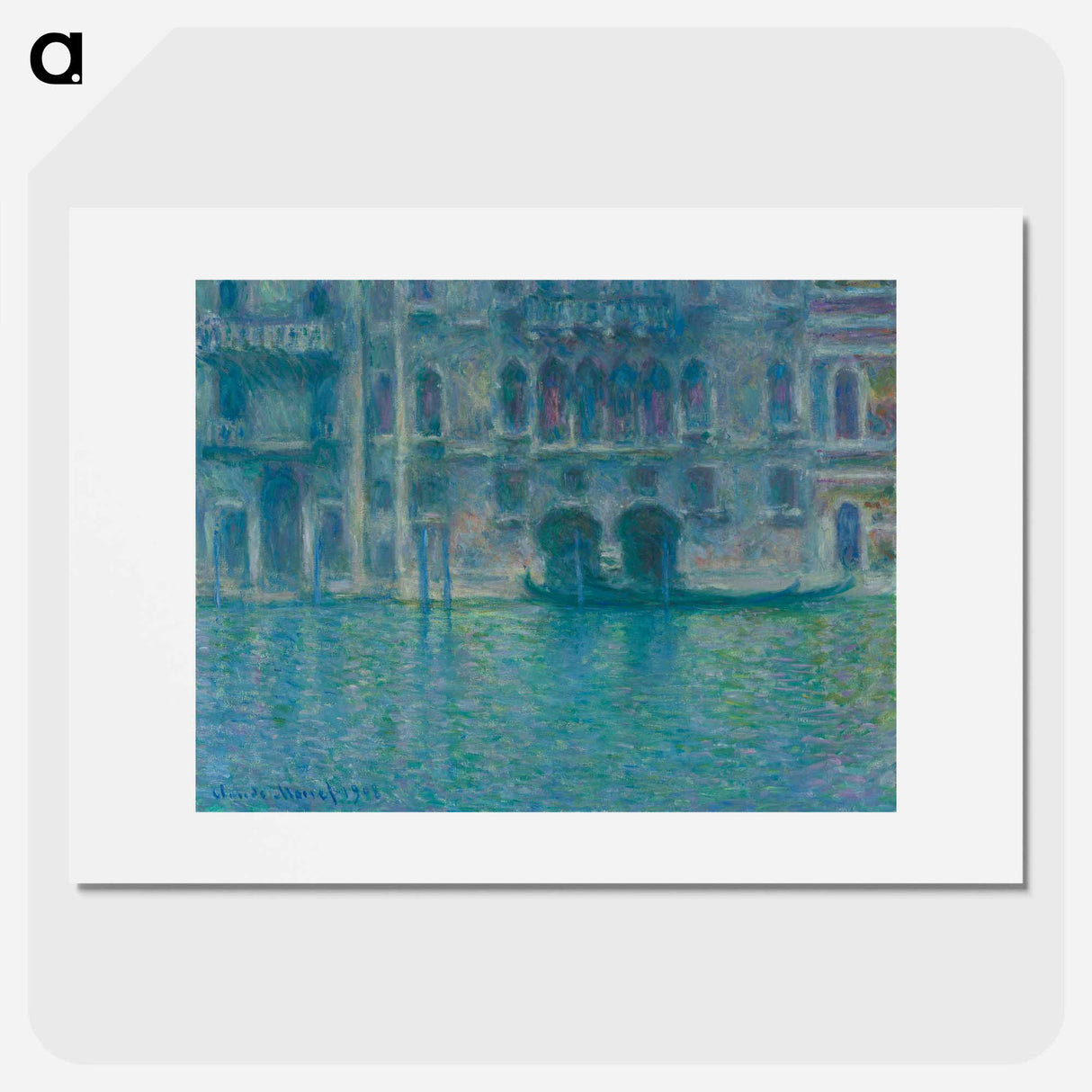 Claude Monet's Palazzo da Mula, Venice - クロード モネ Poster.