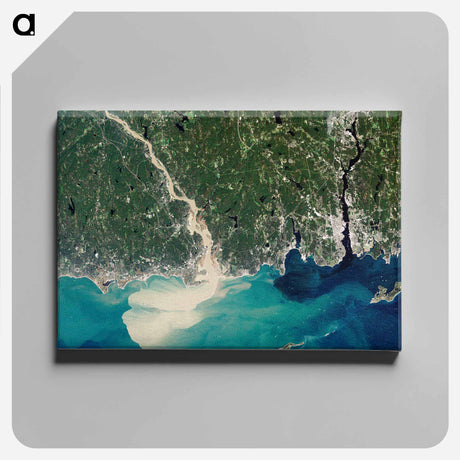 アートパネル-Connecticut River Sediment Plume
 - 上空からの地球 Canvas.