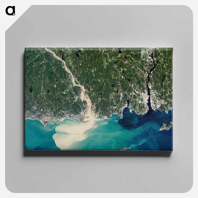アートパネル-Connecticut River Sediment Plume
 - 上空からの地球 Canvas.