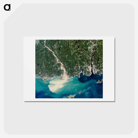 アートポストカード-Connecticut River Sediment Plume
 - 上空からの地球 Postcard.
