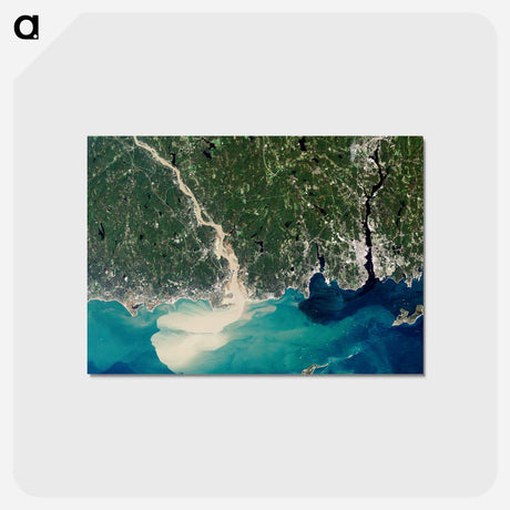 アートポストカード-Connecticut River Sediment Plume
 - 上空からの地球 Postcard.