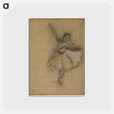 アートポストカード-Dancer Turning - エドガー ドガ Postcard.