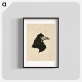 Head of a Raven in Profile, from The Raven (Le Corbeau) by Édouard Manet - エドゥアール マネ Poster.