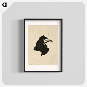 アートポスター-Head of a Raven in Profile, from The Raven (Le Corbeau) by Édouard Manet - エドゥアール マネ Poster.