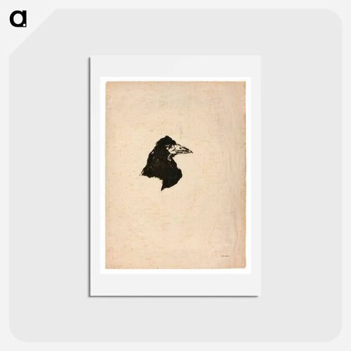 Head of a Raven in Profile, from The Raven (Le Corbeau) by Édouard Manet - エドゥアール マネ Postcard.