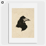 アートポスター-Head of a Raven in Profile, from The Raven (Le Corbeau) by Édouard Manet - エドゥアール マネ Poster.