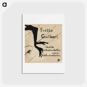 アートポストカード-Yvette Guilbert - アンリ ド トゥールーズ ロートレック Postcard.