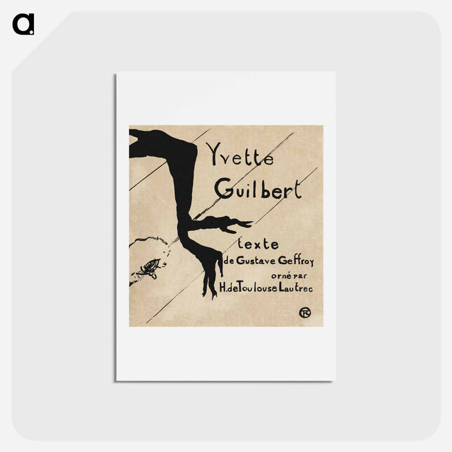 アートポストカード-Yvette Guilbert - アンリ ド トゥールーズ ロートレック Postcard.