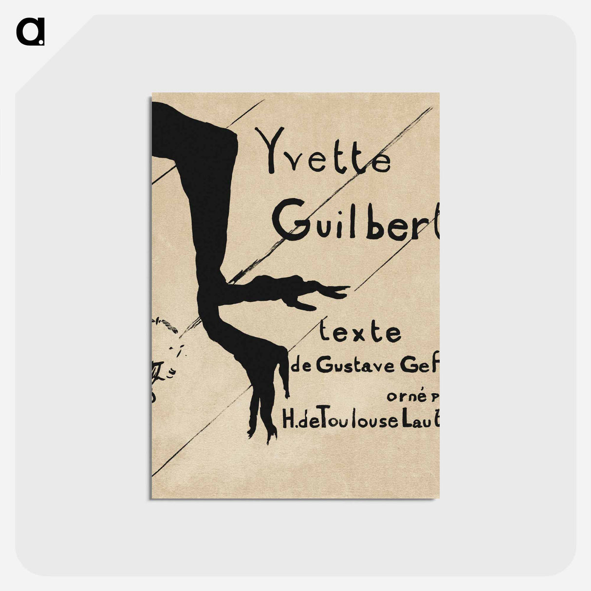 アートポストカード-Yvette Guilbert - アンリ ド トゥールーズ ロートレック Postcard.