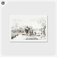 アートポストカード-Landscape with figures in the storm - ジャン ベルナール Postcard.