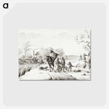 アートポストカード-Landscape with figures in the storm - ジャン ベルナール Postcard.