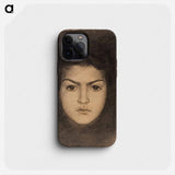 Head of a Woman Front - ジョン シンガー サージェント Phone Case.