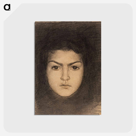 アートポストカード-Head of a Woman Front - ジョン シンガー サージェント Postcard.