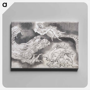 アートパネル-Dragon - 葛飾 北斎 Canvas.