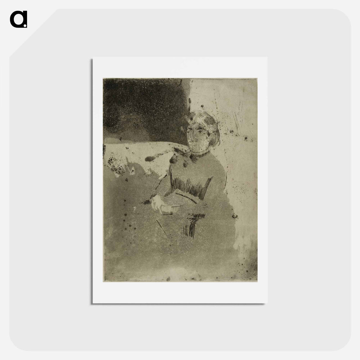 アートポストカード-The Corner of the Sofa (No. 1) - メアリー カサット Postcard.