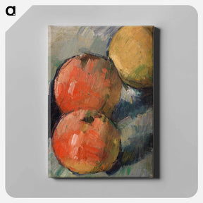 アートパネル-Three Apples - ポール セザンヌ Canvas.