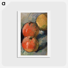 アートポストカード-Three Apples - ポール セザンヌ Postcard.