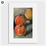 Three Apples - Paul Cezanne Poster.