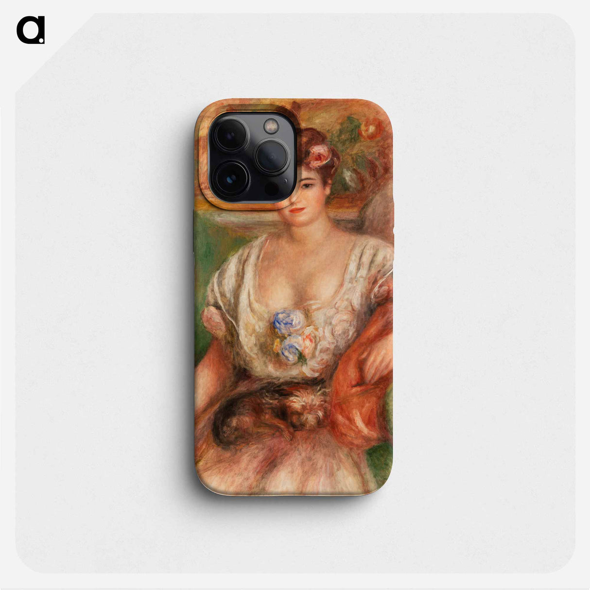 Portrait of Misia Sert (Jeune femme au griffon) - Pierre Auguste Renoir Phone Case.