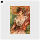 アートポストカード-Portrait of Misia Sert (Jeune femme au griffon) - ピエール オーギュスト ルノワール Postcard.